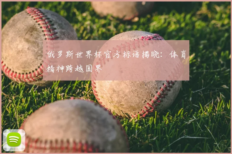 俄罗斯世界杯官方标语揭晓：体育精神跨越国界