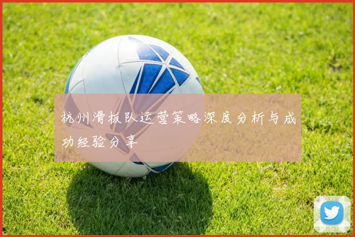 杭州滑板队运营策略深度分析与成功经验分享